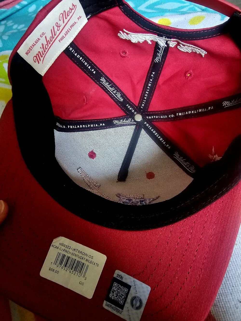 Mitchell & Ness Kids Hot Pink Cap with Blue Panther and Silver 'K' Patch